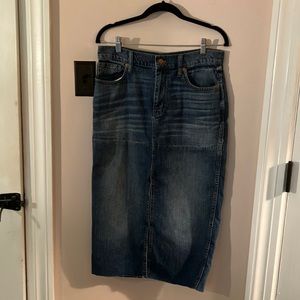 Madewell midi jean skirt